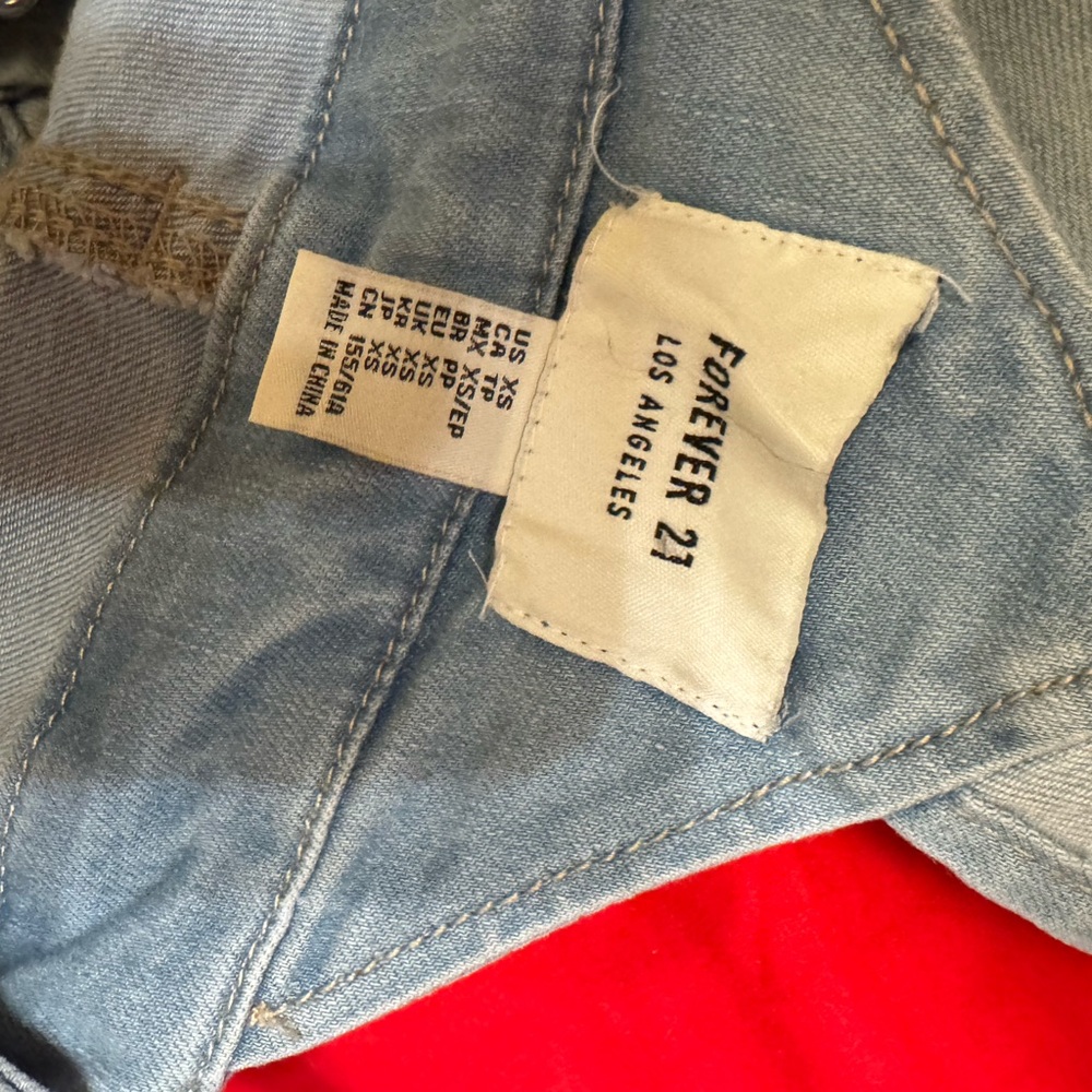 Forever 21 Light Denim overall pants